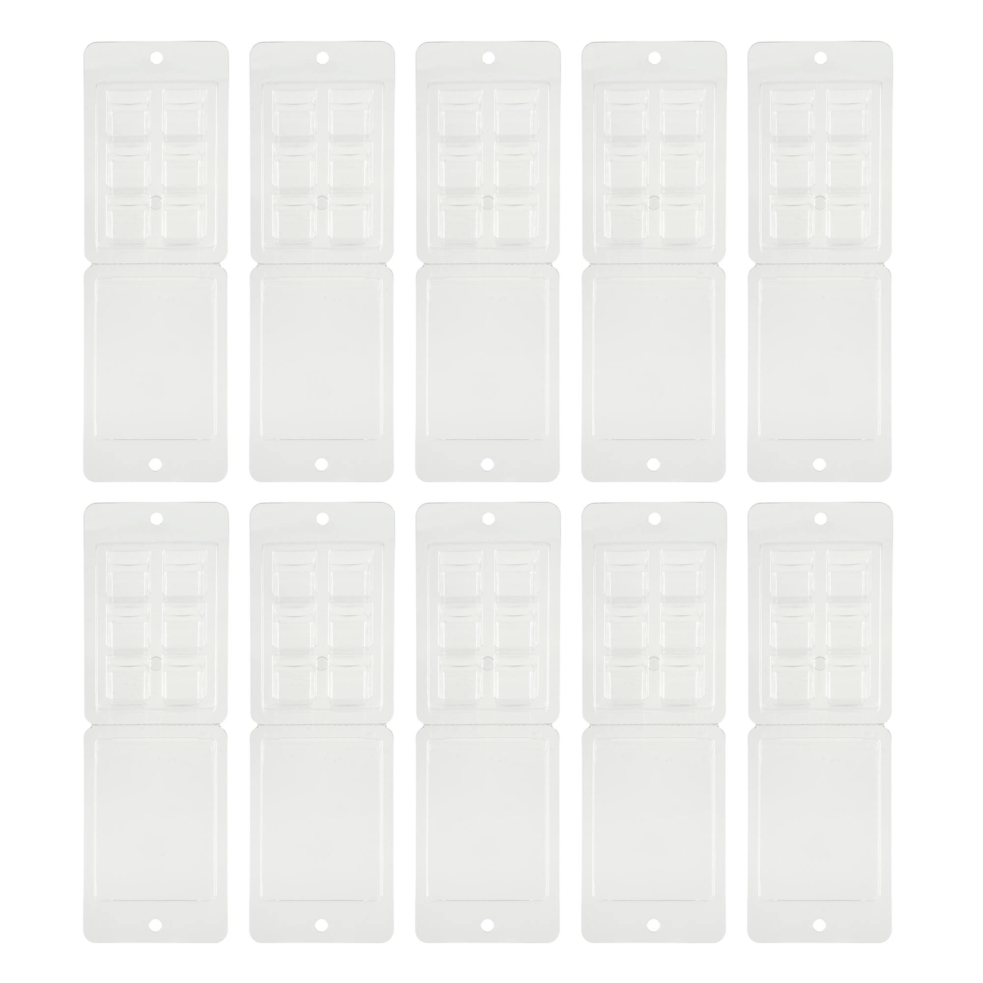 Clear Square Wax Melt Clamshells, 10ct. by Make Market®